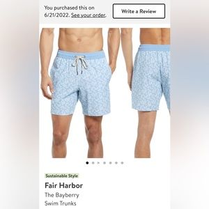 Men’s Fair Harbor swim trunks size Large